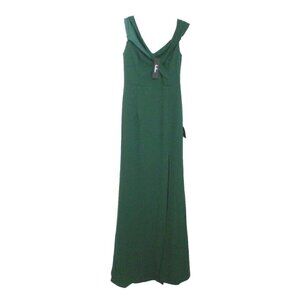 LULUS dark green sleeveless heavier weight lined long dress women's size S, NEW